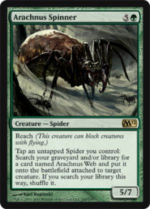 画像1: 【FOIL】アラクナスの紡ぎ手/Arachnus Spinner [M12-ENR]