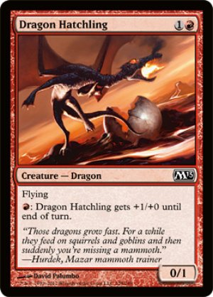 画像1: 【FOIL】ドラゴンの雛/Dragon Hatchling [M13-ENC]