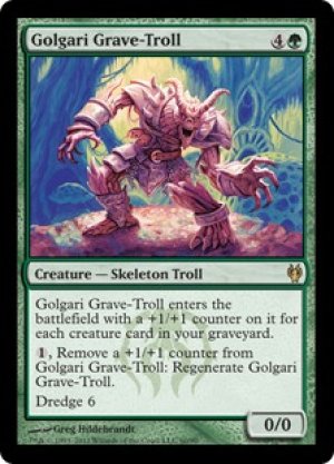 画像1: ゴルガリの墓トロール/Golgari Grave-Troll [IvG-D10ENR]