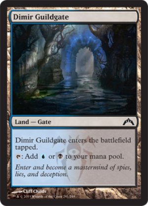 画像1: 【FOIL】ディミーアのギルド門/Dimir Guildgate [GTC-060ENC]