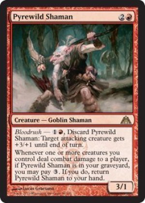 画像1: 【FOIL】薪荒れのシャーマン/Pyrewild Shaman [DGM-061ENR]