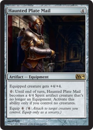 画像1: 【FOIL】憑依された板金鎧/Haunted Plate Mail [M14-ENR]