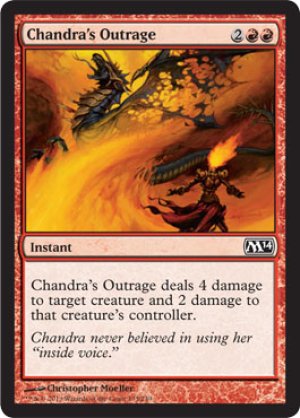 画像1: 【FOIL】チャンドラの憤慨/Chandra’s Outrage [M14-ENC]