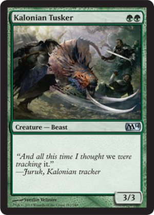 画像1: 【FOIL】カロニアの大牙獣/Kalonian Tusker [M14-ENU]