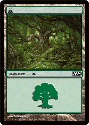 画像1: 【FOIL】森/Forest ＃246 [M14-JPB]