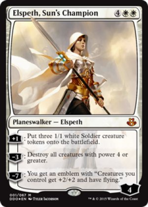 画像1: 【FOIL】太陽の勇者、エルズペス/Elspeth, Sun's Champion [EvK-D15ENM]