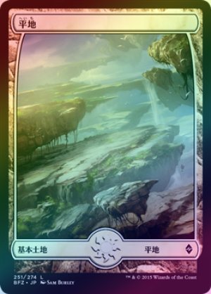 画像1: 【FOIL】平地/Plains ＃251 [BFZ-068JPB]