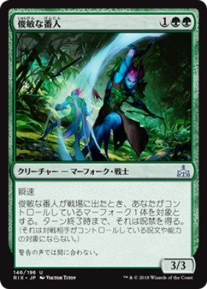 画像1: 【FOIL】俊敏な番人/Swift Warden [RIX-077JPU]