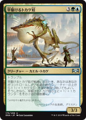 画像1: 【FOIL】早駆けるトカゲ蛙/Galloping Lizrog [RNA-080JPU]