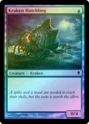 画像1: 【FOIL】クラーケンの幼子/Kraken Hatchling [ZEN-050ENC]