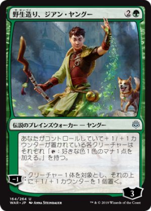 画像1: 【FOIL】野生造り、ジアン・ヤングー/Jiang Yanggu, Wildcrafter [WAR-081JPU]