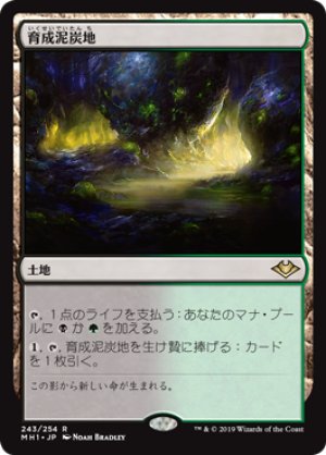 画像1: 【FOIL】育成泥炭地/Nurturing Peatland [MH1-A15JPR]