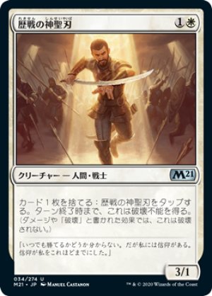 画像1: 【FOIL】歴戦の神聖刃/Seasoned Hallowblade [M21-JPU]