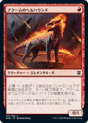 画像1: 【FOIL】アクームのヘルハウンド/Akoum Hellhound [ZNR-085JPC]