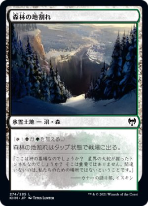 画像1: 【FOIL】森林の地割れ/Woodland Chasm [KHM-086JPC]