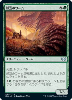 画像1: 【FOIL】棘茨のワーム/Bramble Wurm [VOW-90JPU]