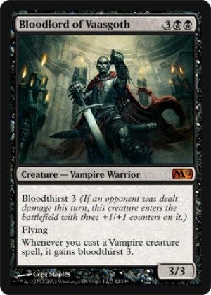 画像1: 【FOIL】ヴァーズゴスの血王/Bloodlord of Vaasgoth [M12-ENM]