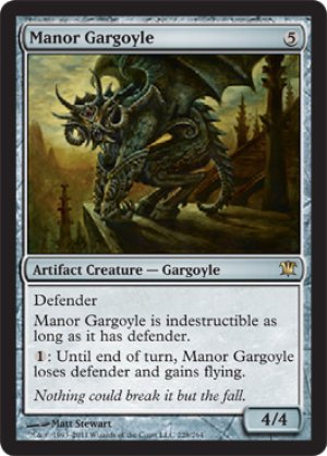 画像1: 【FOIL】荘園のガーゴイル/Manor Gargoyle [ISD-056ENR]