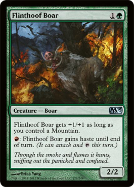 画像1: 【FOIL】火打ち蹄の猪/Flinthoof Boar [M13-ENU] (1)