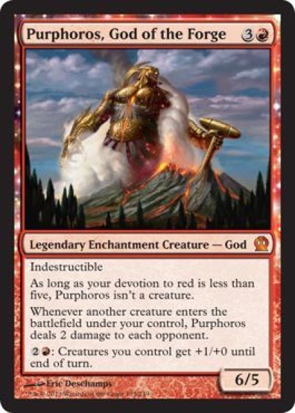 画像1: 【FOIL】鍛冶の神、パーフォロス/Purphoros, God of the Forge [THS-062ENM] (1)