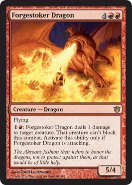 画像1: 【FOIL】炉焚きのドラゴン/Forgestoker Dragon [BNG-063ENR] (1)