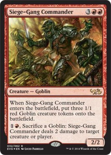 画像1: 【FOIL】包囲攻撃の司令官/Siege-Gang Commander [DD3-D00ENR] (1)