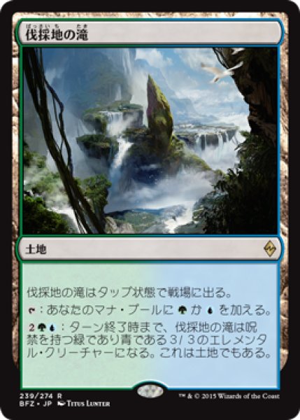 画像1: 伐採地の滝/Lumbering Falls [BFZ-068JPR] (1)